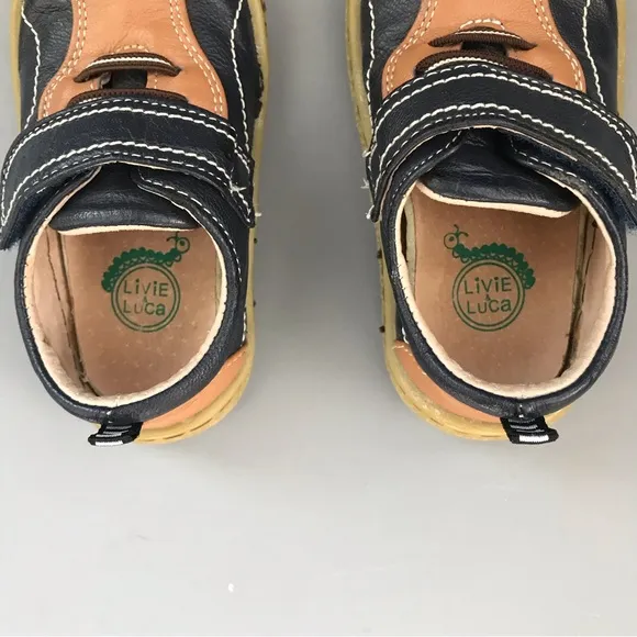 Livie &amp; Luca Kids Orthotic Leather Honeycomb Adhesive Comfort Shoes 6
