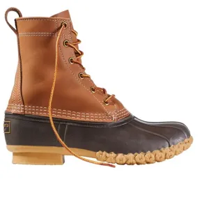 LL Bean Boots Womens Size 8 W Wide Ankle Duck Rain Brown Leather Classic NEW