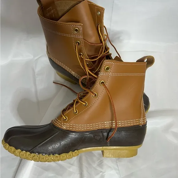 L.L. Bean Men's Bean 8” Boots - Brown and Tan