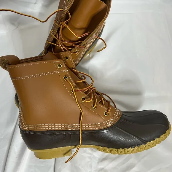 L.L. Bean Men's Bean 8” Boots - Brown and Tan