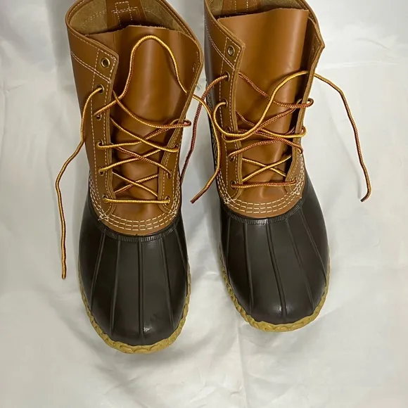 L.L. Bean Men's Bean 8” Boots - Brown and Tan