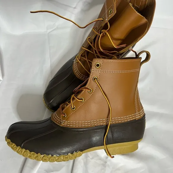 L.L. Bean Men's Bean 8” Boots - Brown and Tan