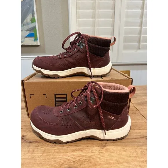L.L. Bean Womens Trailduster Hiking Boots Burgundy Leather Size 8.5 NWOB Durable