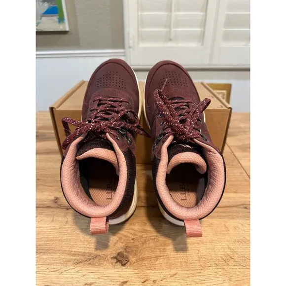 L.L. Bean Womens Trailduster Hiking Boots Burgundy Leather Size 8.5 NWOB Durable