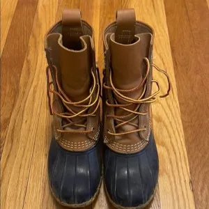 L.L. Bean Duck Boots - Brown and Navy