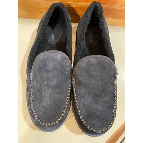 L.L.Bean Mountain Slippers Men's Shoes Carbon Navy Sz 12M