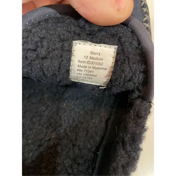 L.L.Bean Mountain Slippers Men's Shoes Carbon Navy Sz 12M