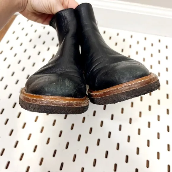 LOEFFLER RANDALL Black Soft Leather Ankle Chelsea Boots - Womens 7.5