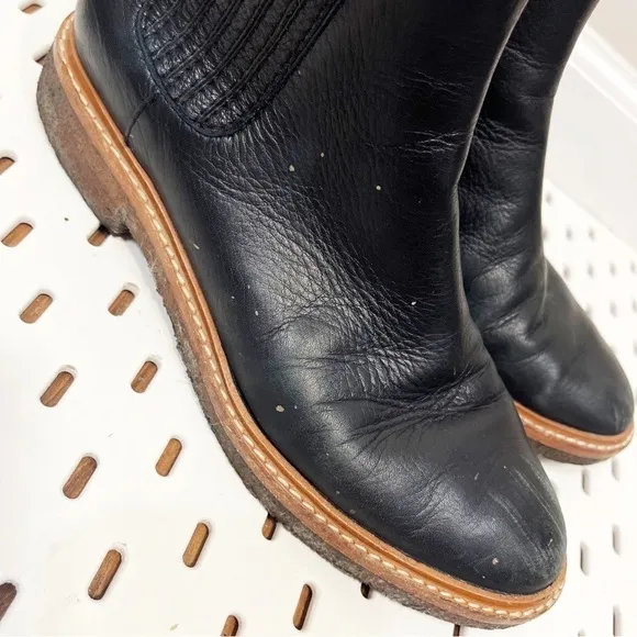 LOEFFLER RANDALL Black Soft Leather Ankle Chelsea Boots - Womens 7.5