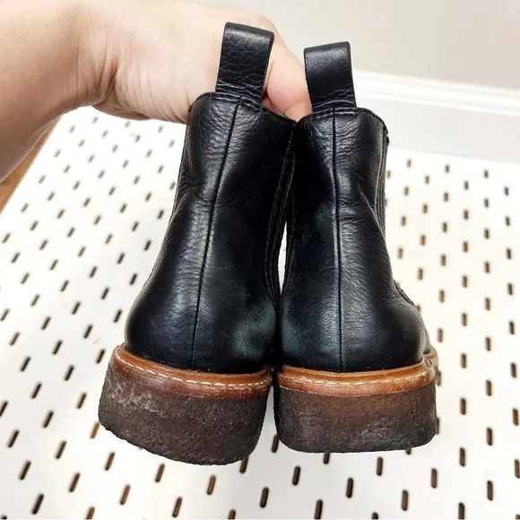 LOEFFLER RANDALL Black Soft Leather Ankle Chelsea Boots - Womens 7.5