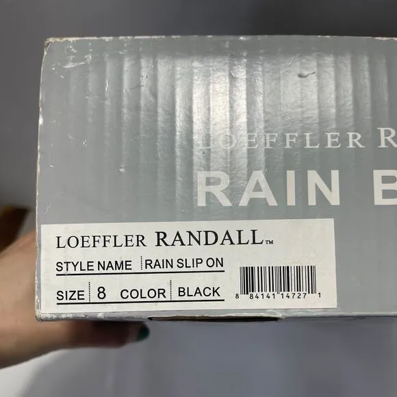 LOEFFLER RANDALL Rain Slip on Chelsea Boots in Black Size 8