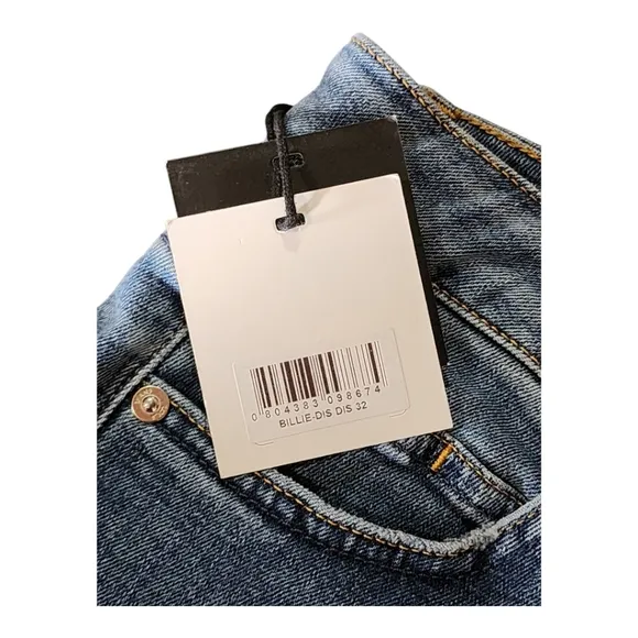 Lola Jeans Billie-DIS High-Rise Bootcut Denim Size 32 Medium Wash Distressed