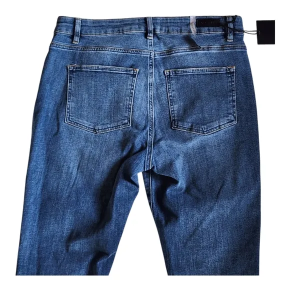 Lola Jeans Billie-DIS High-Rise Bootcut Denim Size 32 Medium Wash Distressed