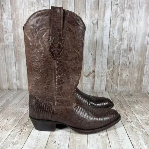 Los‎ Altos Brown Lizard Print Western Cowboy Boots Classic Ranch Style D 9.5