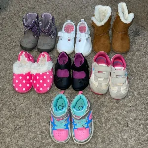Lot of 7 Baby Girl shoe lot size 5