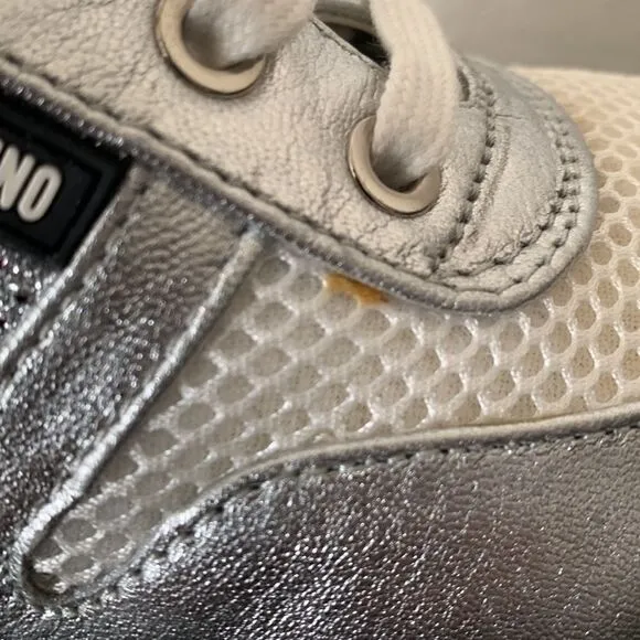 Love Moschino Trekk  leather metallic sneaker