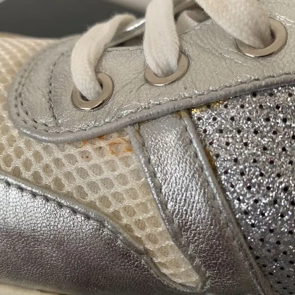 Love Moschino Trekk  leather metallic sneaker