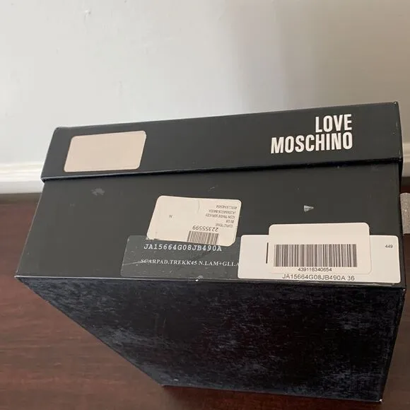 Love Moschino Trekk  leather metallic sneaker
