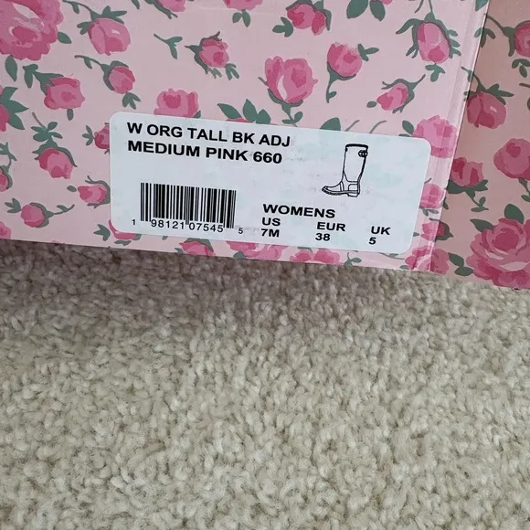 LoveShackFancy Pink and Red Winter Rain Boots