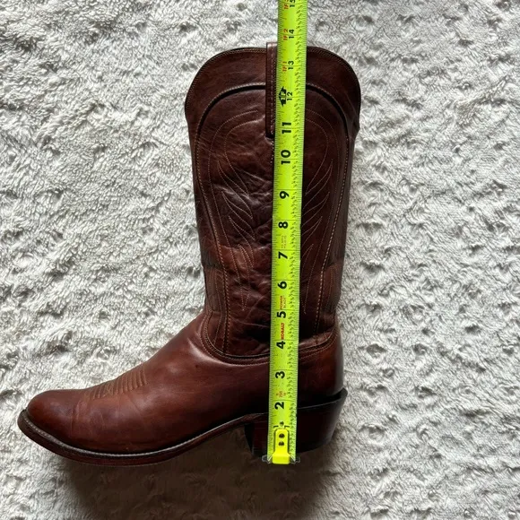 Lucchese 1883 Bart Western Boots Men's Sz 9.5 D Handmade Chocolate Cowhide