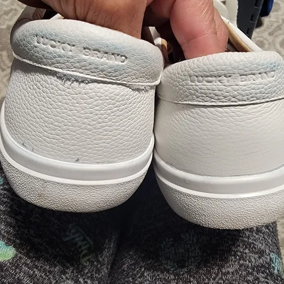 LUCKY BRAND 9 White Leather Sneakers