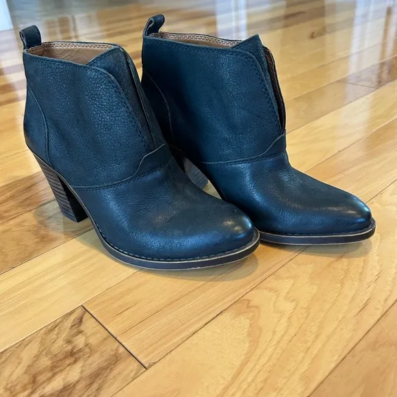 Lucky Brand Ehllen Leather Ankle Boots Booties For Women