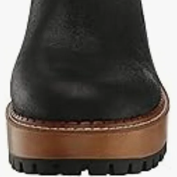 LUCKY BRAND Rhoslyn Nubuck Chelsea Lug Chunky PullOn Ankle Boots NWT