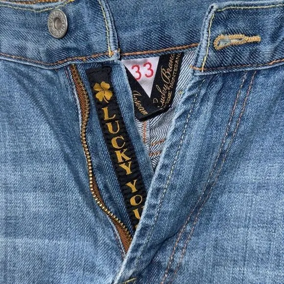 Lucky Jean's mens blue straight leg denim jeans | Sz 33