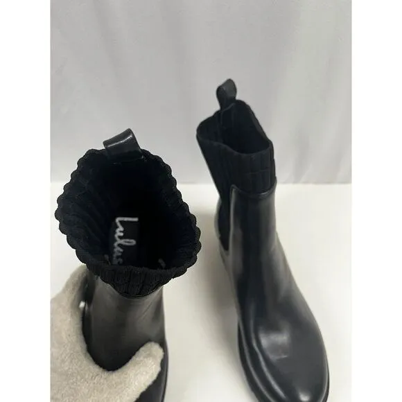 Lulus Jerico Black Slip-On Ankle Boots Size 7 1/2