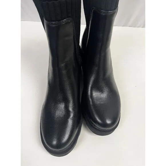 Lulus Jerico Black Slip-On Ankle Boots Size 7 1/2