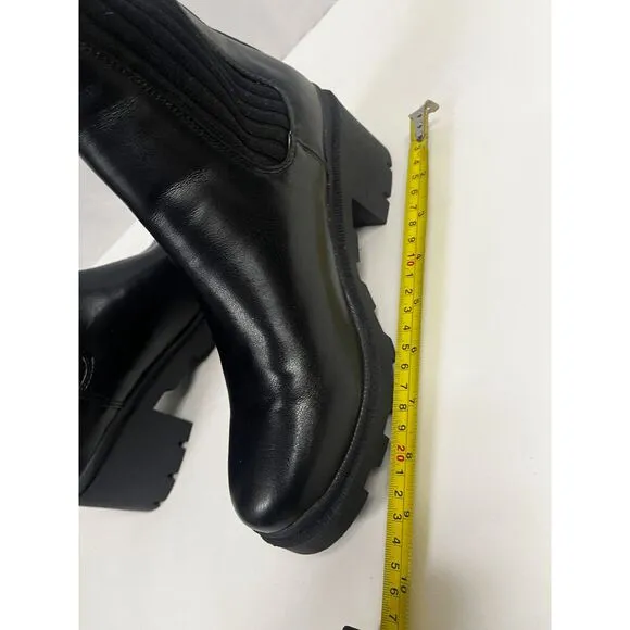 Lulus Jerico Black Slip-On Ankle Boots Size 7 1/2