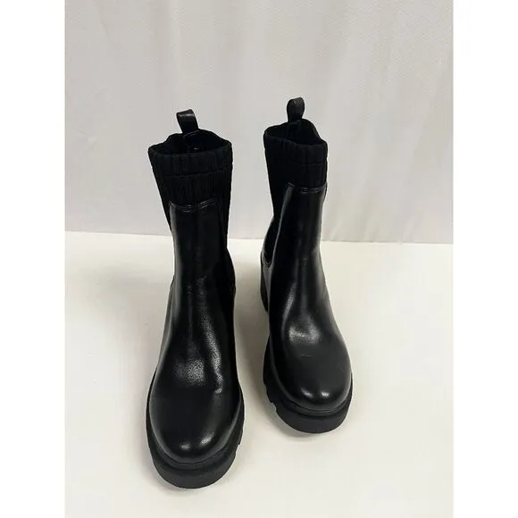 Lulus Jerico Black Slip-On Ankle Boots Size 7 1/2