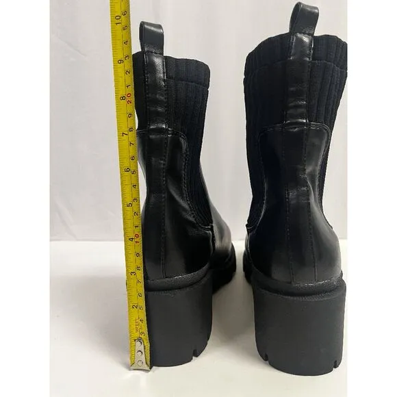 Lulus Jerico Black Slip-On Ankle Boots Size 7 1/2