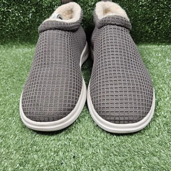 Lusso Cloud Guru Sherpa Lined Gray Waffle Chukka Slip On‎ Slippers Shoes Mens 11