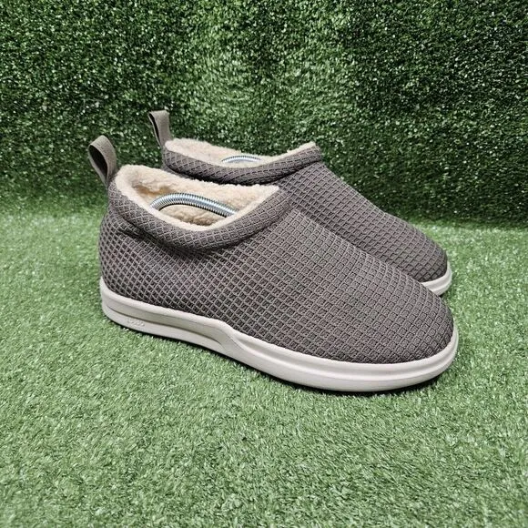 Lusso Cloud Guru Sherpa Lined Gray Waffle Chukka Slip On‎ Slippers Shoes Mens 11