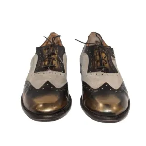M. Gemi Brown Leather Oxford Dress Shoes Italy Men's Size 9 US 42 EU