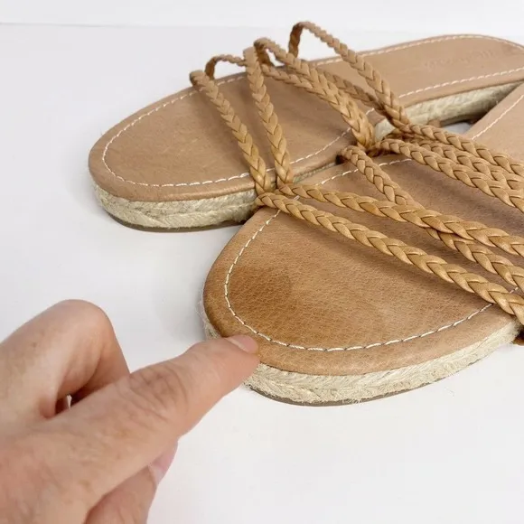 Madewell braided slide sandals Sz 10