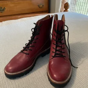MADEWELL Citywalk Lugsole Leather Lace-Up Boots Women's Size 8 new
