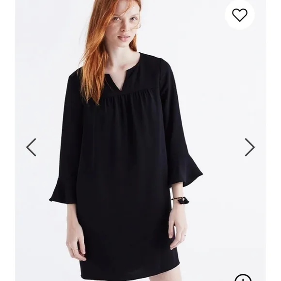 Madewell Pop On Smock Dress Fluterry Bell Sleeves