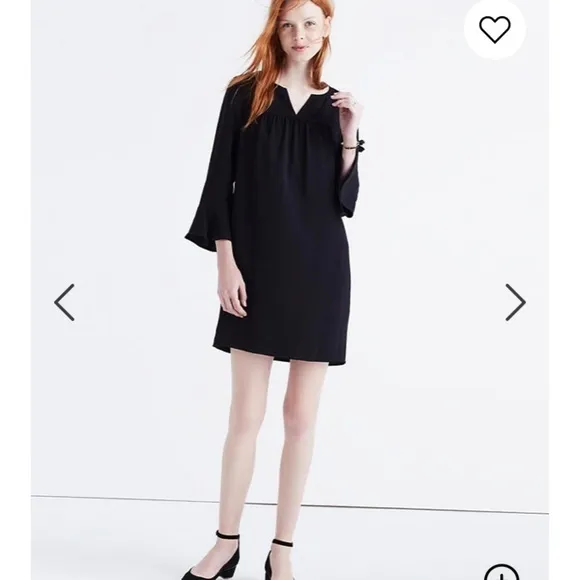 Madewell Pop On Smock Dress Fluterry Bell Sleeves