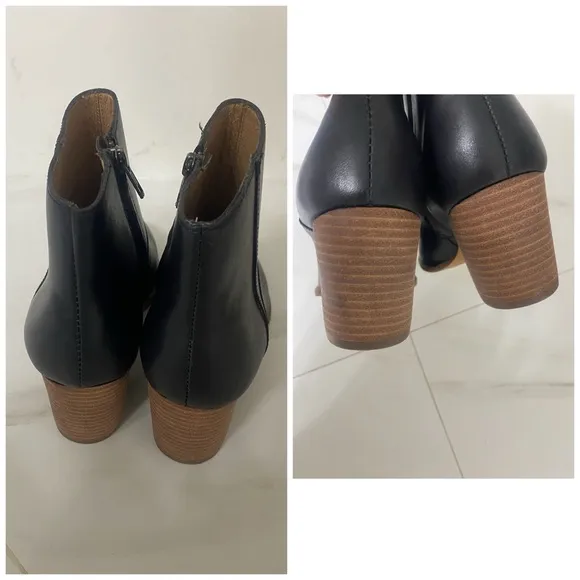 Madewell Rosie Ankle Boots in Black Leather size 8.5 -NWOB