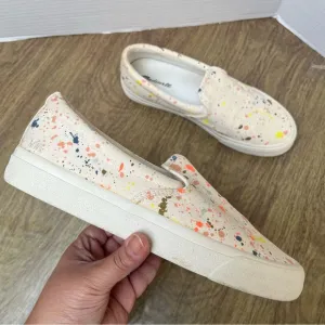 Madewell Sidewalk Paint Splatter Slip on Sneakers Size 9.5