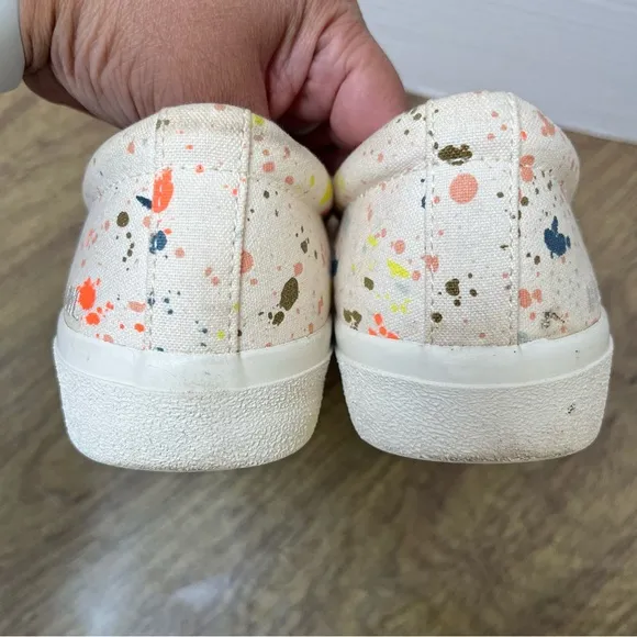 Madewell Sidewalk Paint Splatter Slip on Sneakers Size 9.5