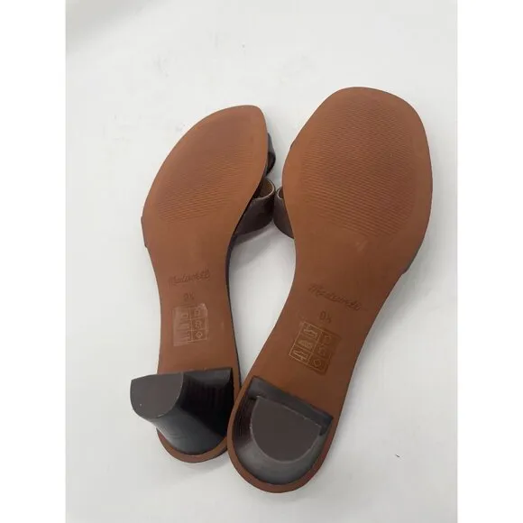 Madewell The Rachelle Kitten Heel Mule Sandal 9.5 Chocolate Raisin NN055 Brown