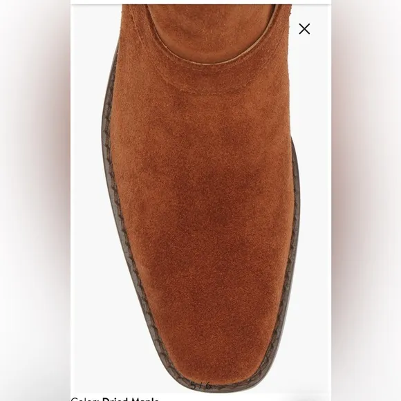 Madewell The Santiago Western Ankle Boot - Dried Maple - Size 9.5 Suede Harness