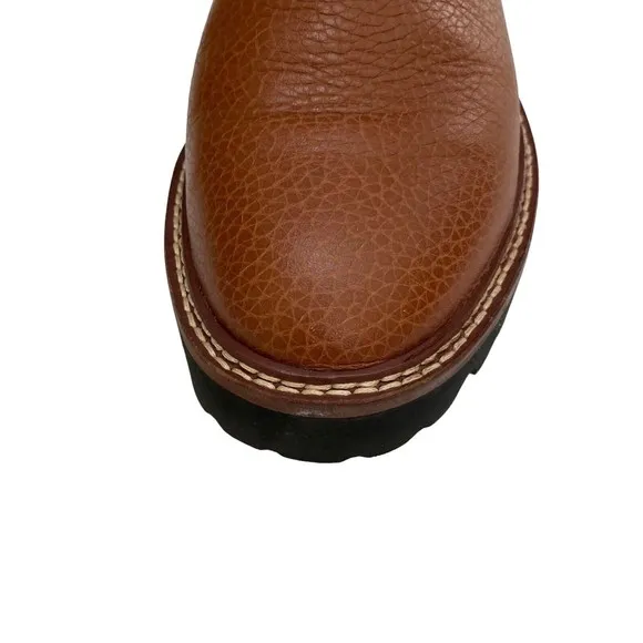Madewell Womens Leather Elastic Slip-On Textured Sole Ankle Boots Size 7.5 NWOB