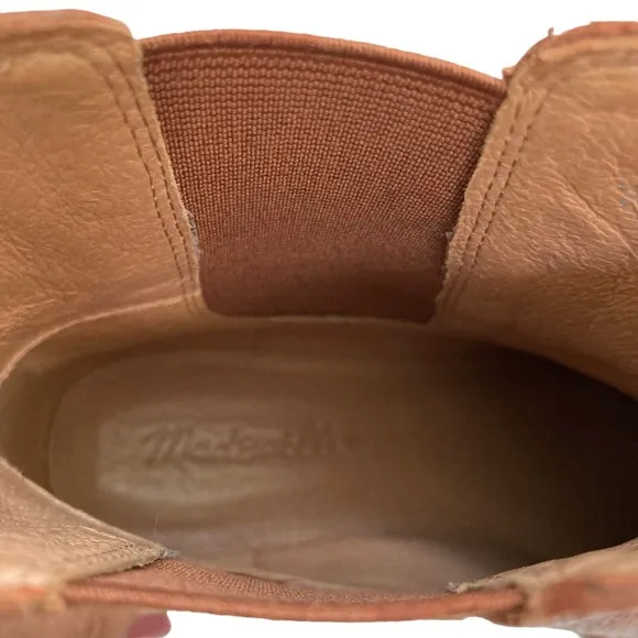 Madewell Womens Leather Elastic Slip-On Textured Sole Ankle Boots Size 7.5 NWOB