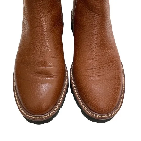 Madewell Womens Leather Elastic Slip-On Textured Sole Ankle Boots Size 7.5 NWOB