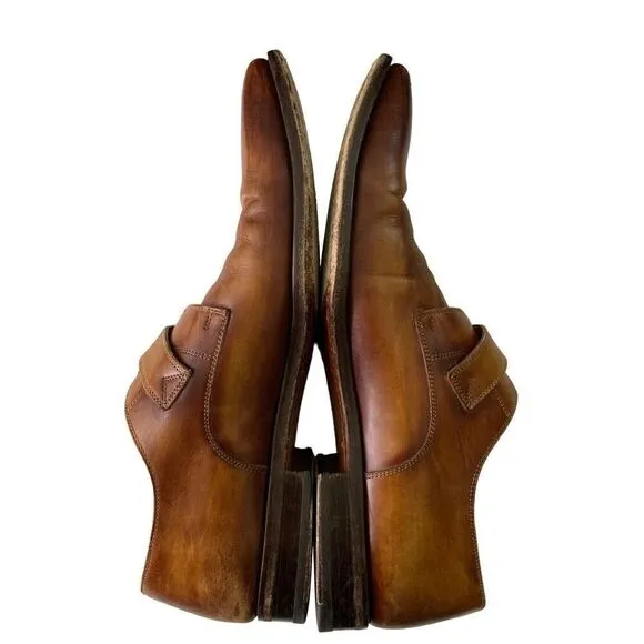 Magnanni brown leather dress shoes men's size 10