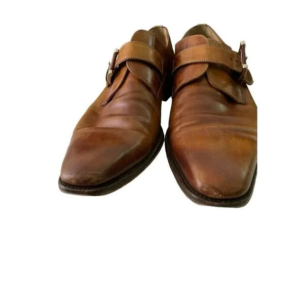 Magnanni brown leather dress shoes men's size 10